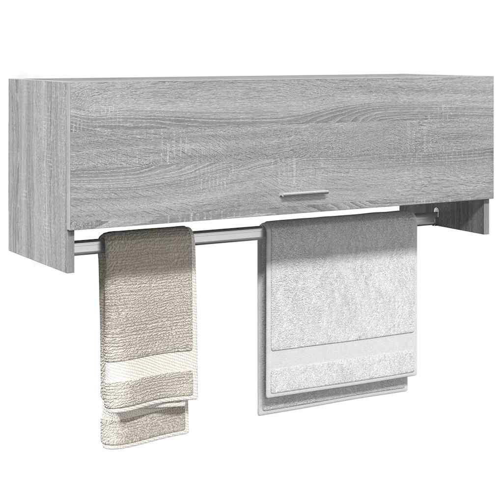 Garderobe grå sonoma 100x32,5x35 cm konstruert tre