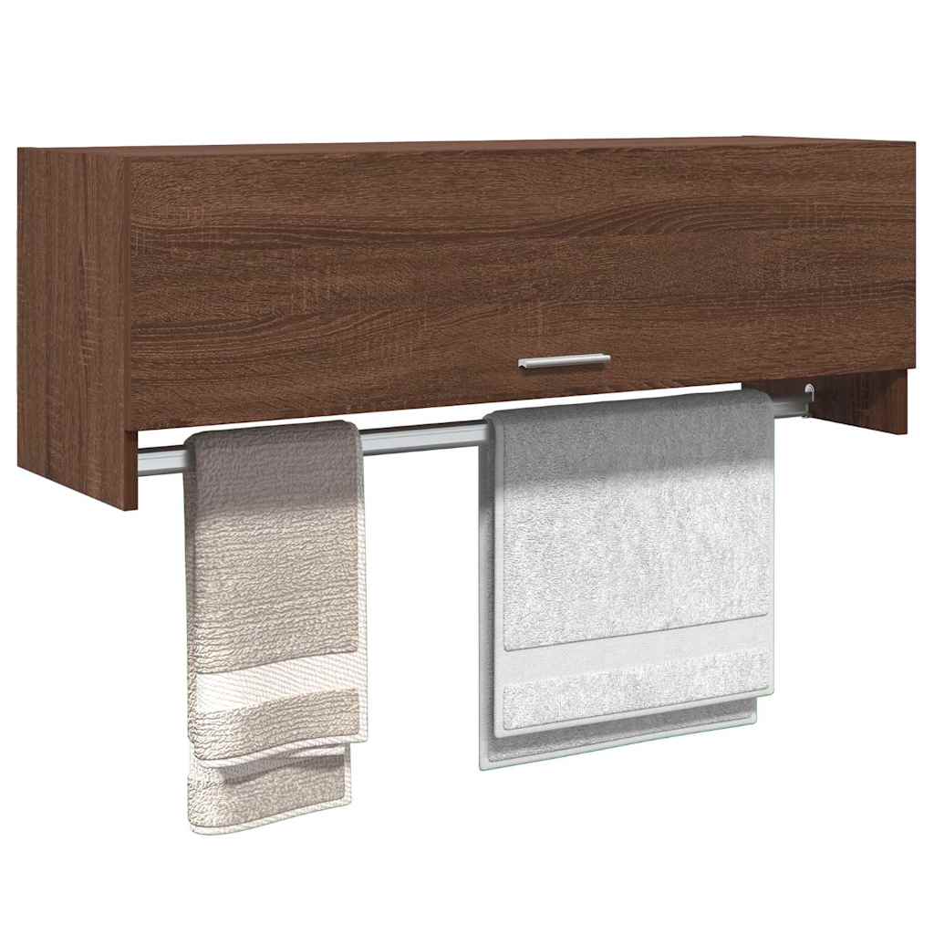 Garderobe brun eik 100x32,5x35 cm konstruert tre
