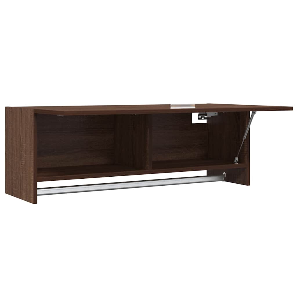 Garderobe brun eik 100x32,5x35 cm konstruert tre
