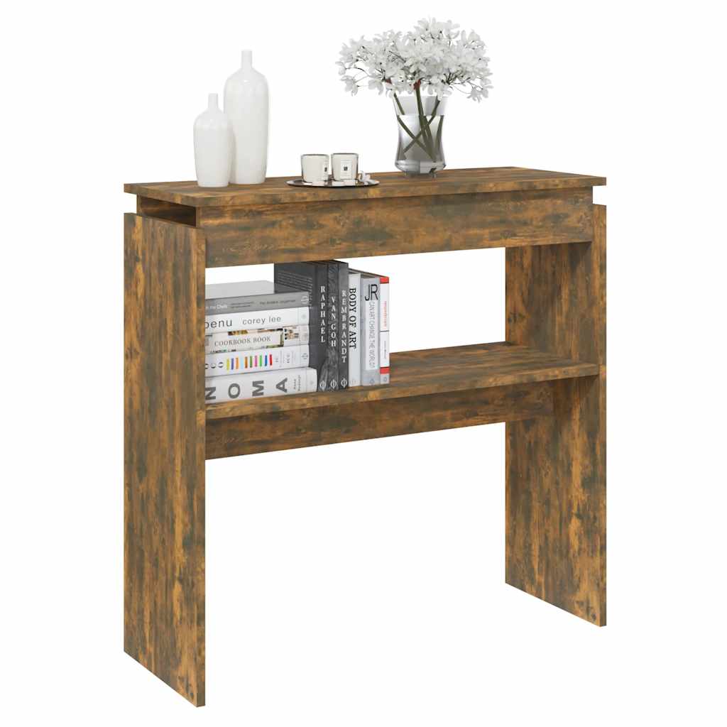Konsollbord røkt eik 80x30x80 cm konstruert tre