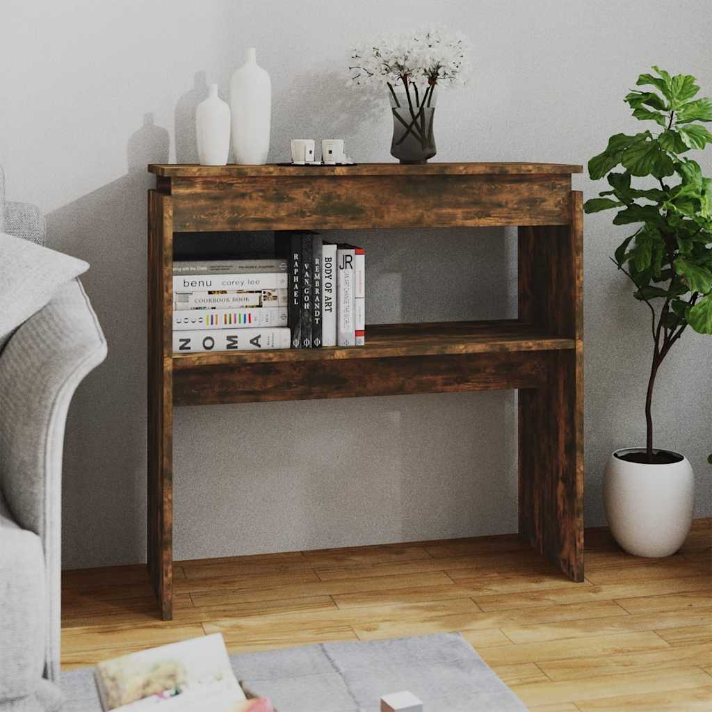 Konsollbord røkt eik 80x30x80 cm konstruert tre