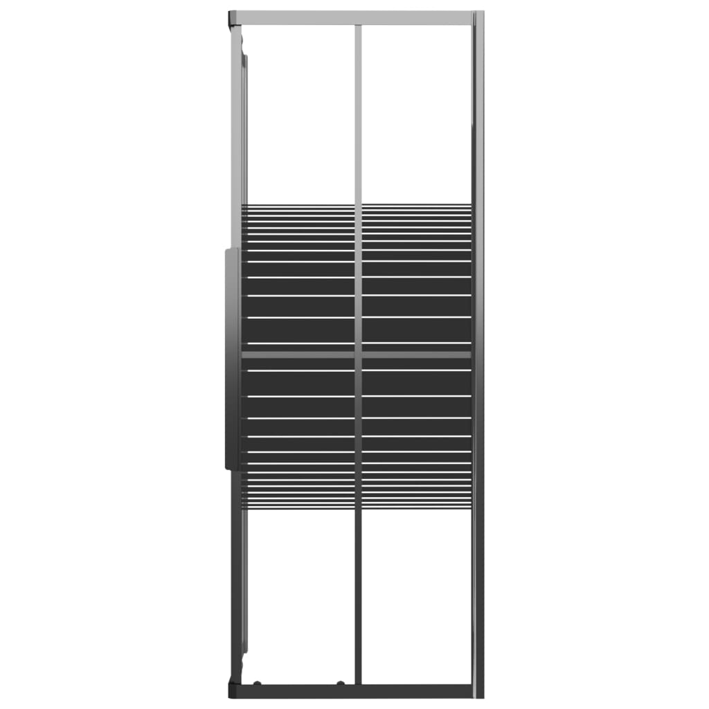 Dusjkabinett striper ESG 80x80x180 cm svart vidaXL
