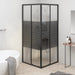 Dusjkabinett striper ESG 80x80x180 cm svart vidaXL