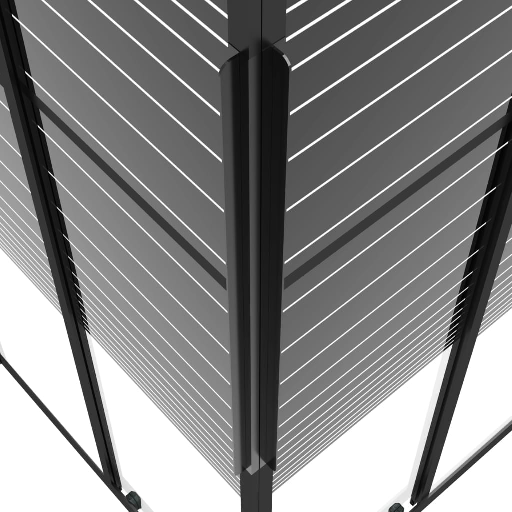 Dusjkabinett striper ESG 90x70x180 cm svart vidaXL
