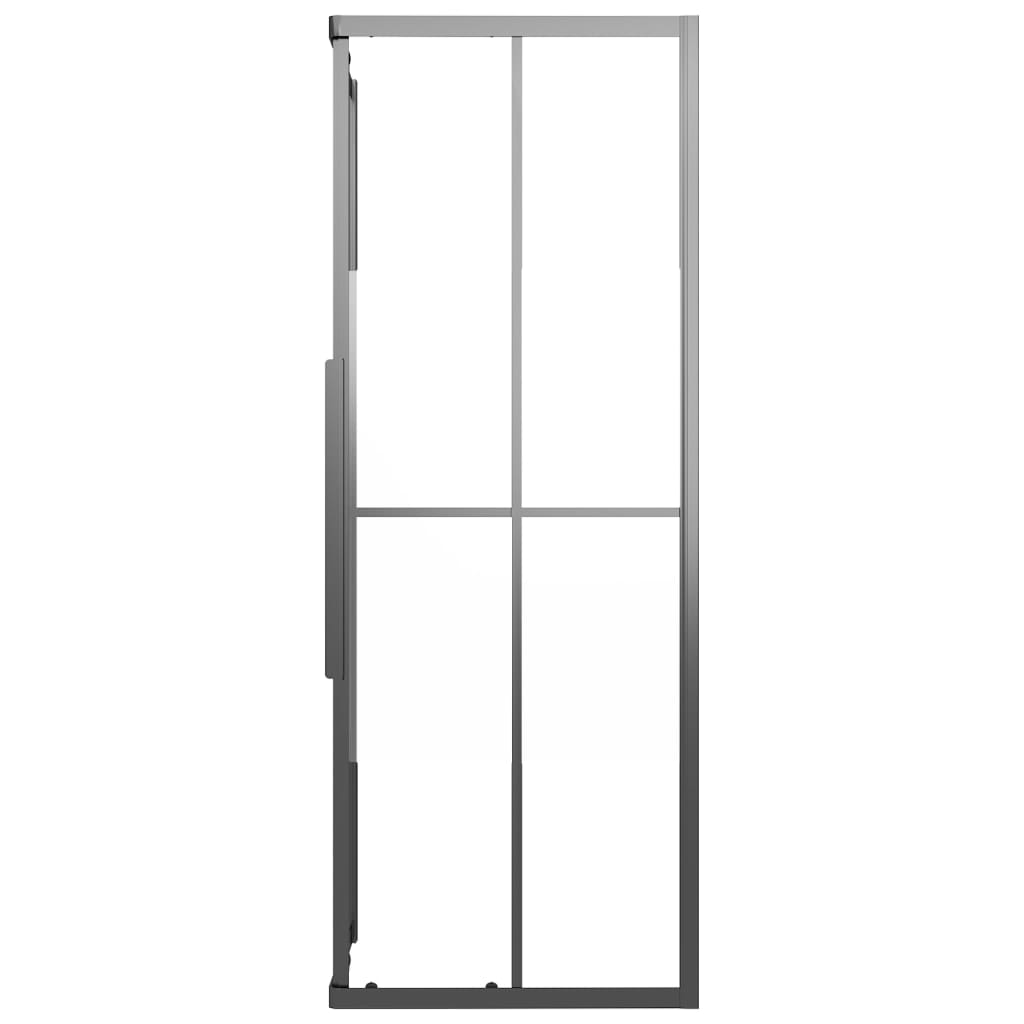 Dusjkabinett halvfrostet ESG 80x80x180 cm svart