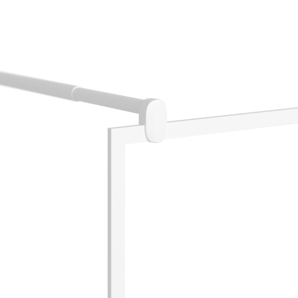 Dusjvegg 115x195 cm ESG-glass hvit