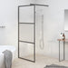 Dusjvegg 90x195 cm halvfrostet ESG-glass svart