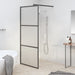 Dusjvegg 80x195 cm frostet ESG glass svart