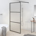 Dusjvegg 100x195 cm frostet ESG-glass svart