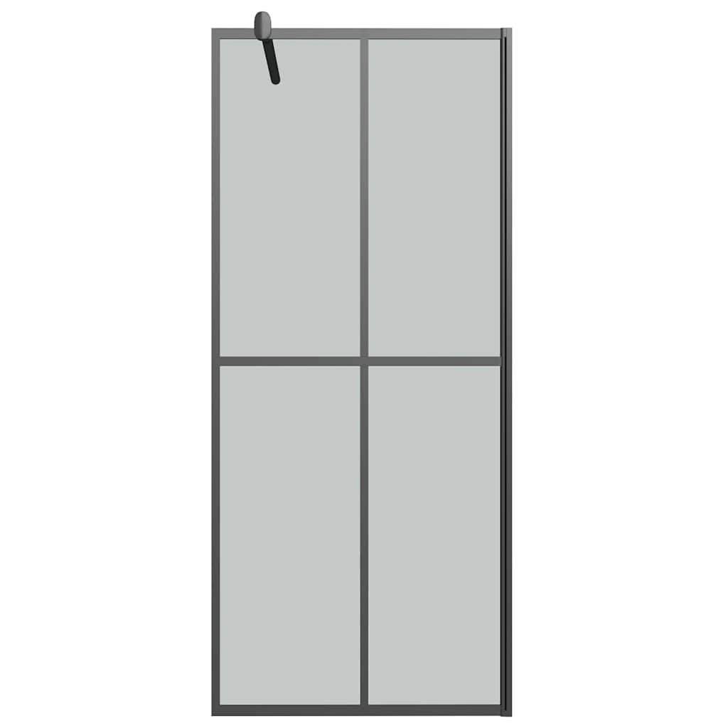 Dusjvegg 80x195 cm mørkt herdet glass