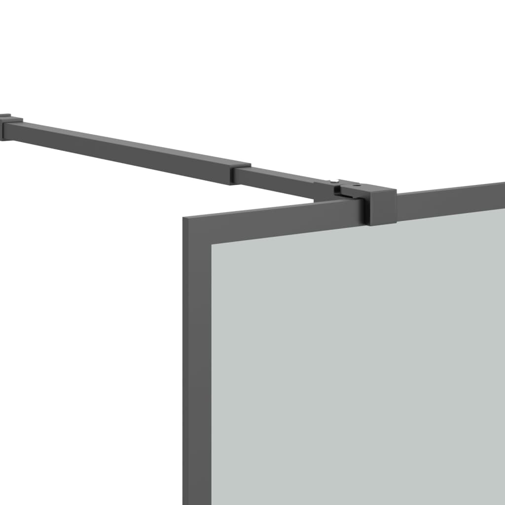 Dusjvegg 90x195 cm mørkt herdet glass