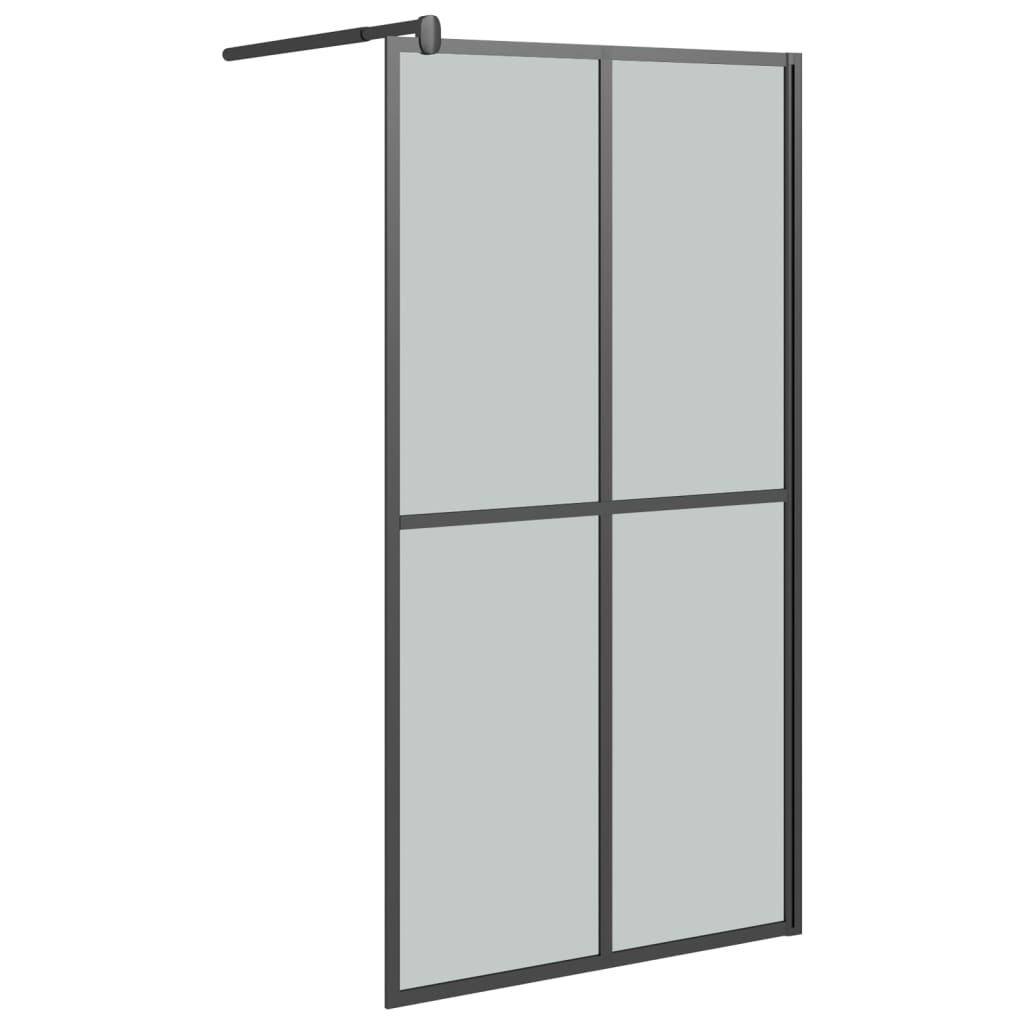 Dusjvegg 100x195 cm mørkt herdet glass vidaXL