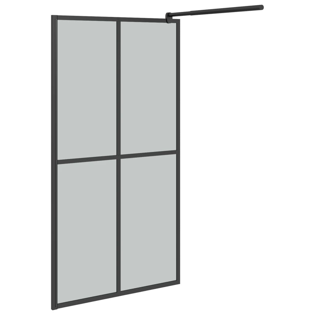 Dusjvegg 100x195 cm mørkt herdet glass vidaXL