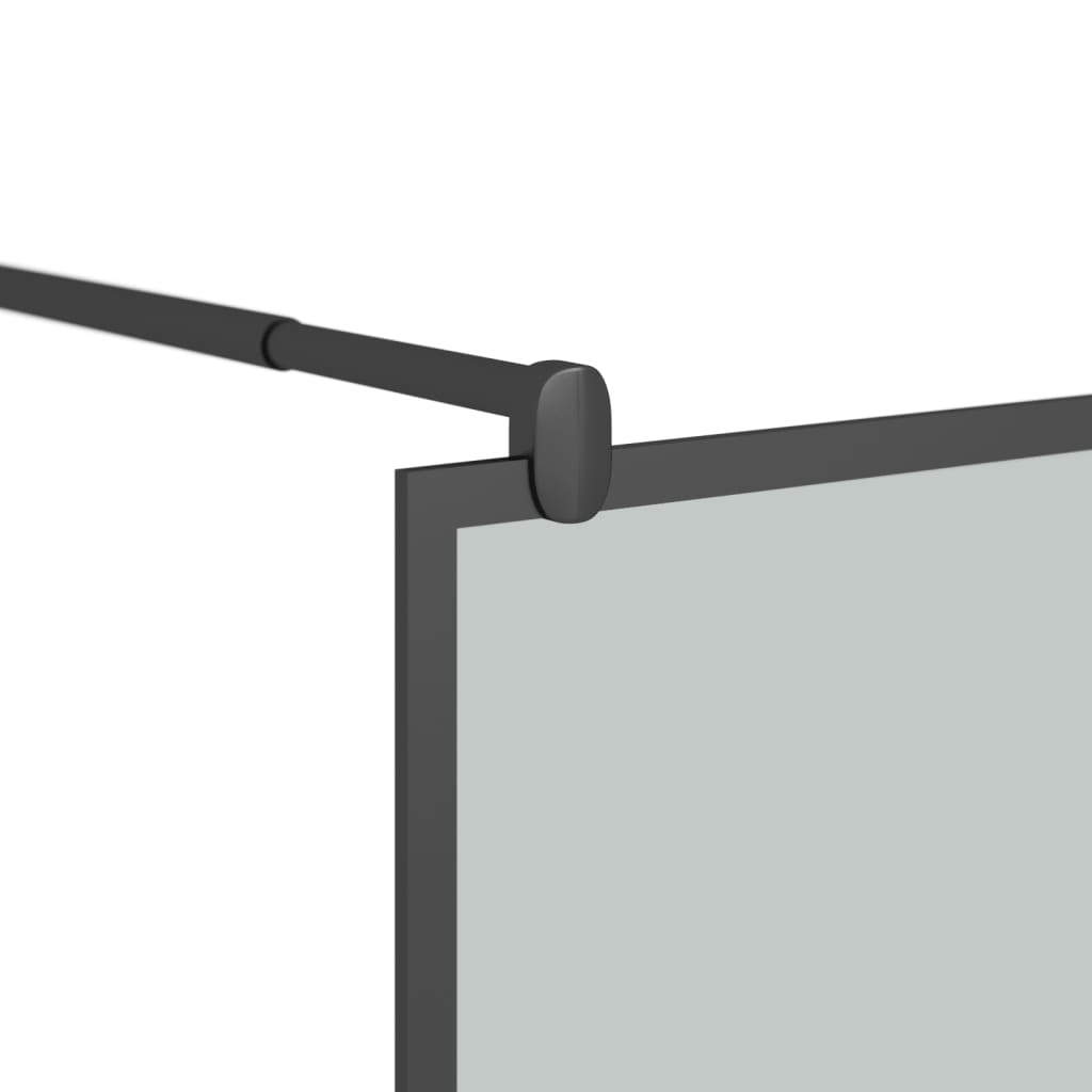 Dusjvegg 115x195 cm mørkt ESG-glass svart