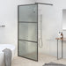 Dusjvegg 115x195 cm mørkt ESG-glass svart