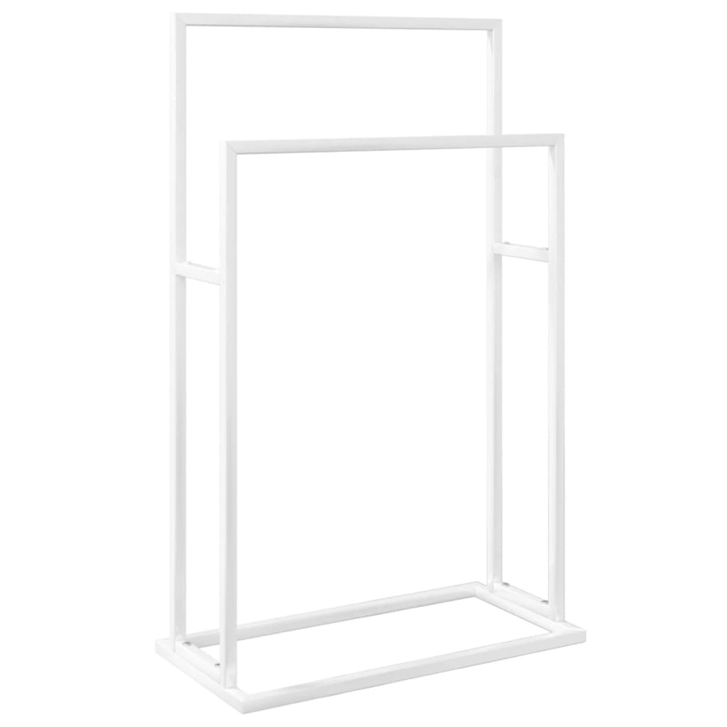Frittstående håndklestativ hvit 48x24x78,5 cm jern