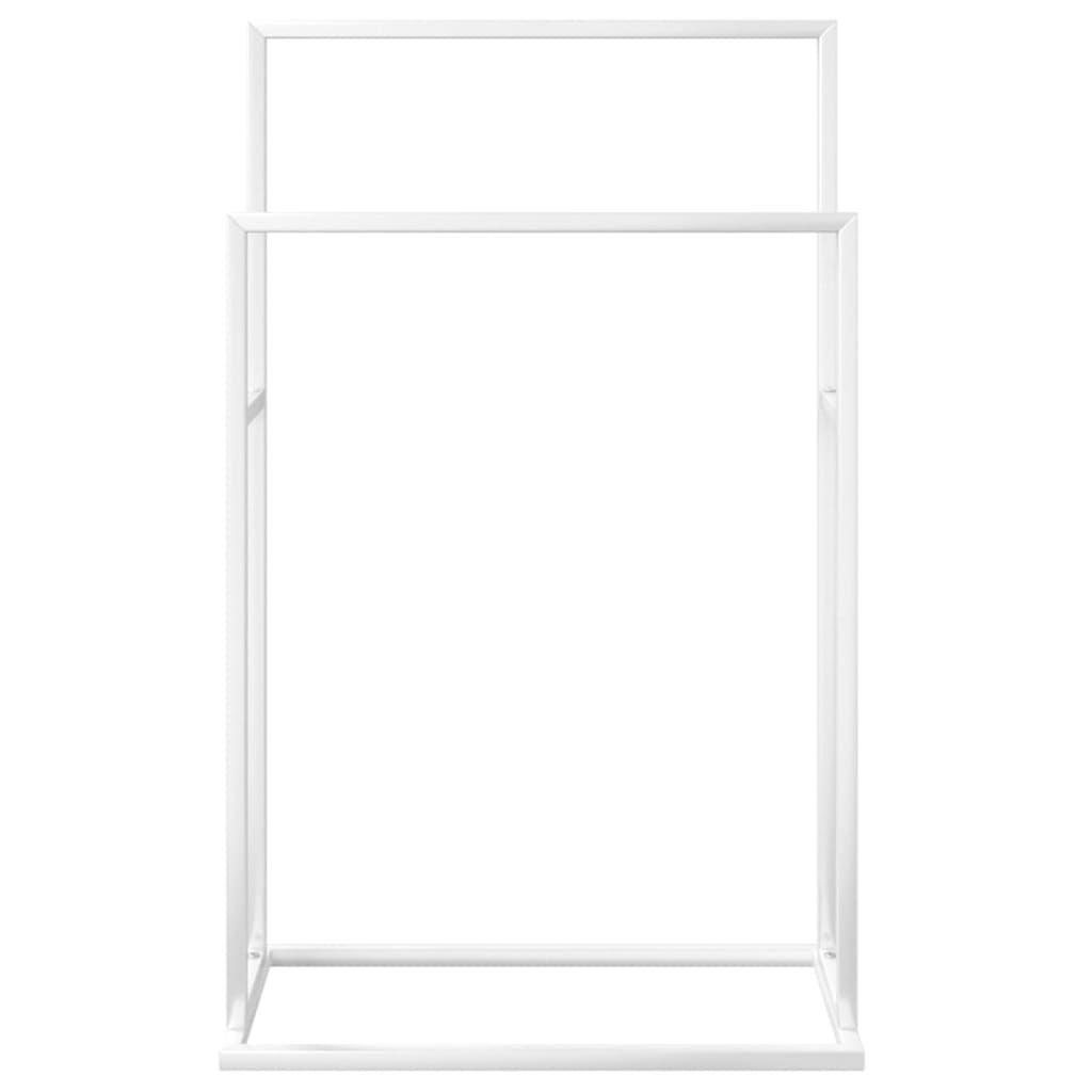 Frittstående håndklestativ hvit 48x24x78,5 cm jern