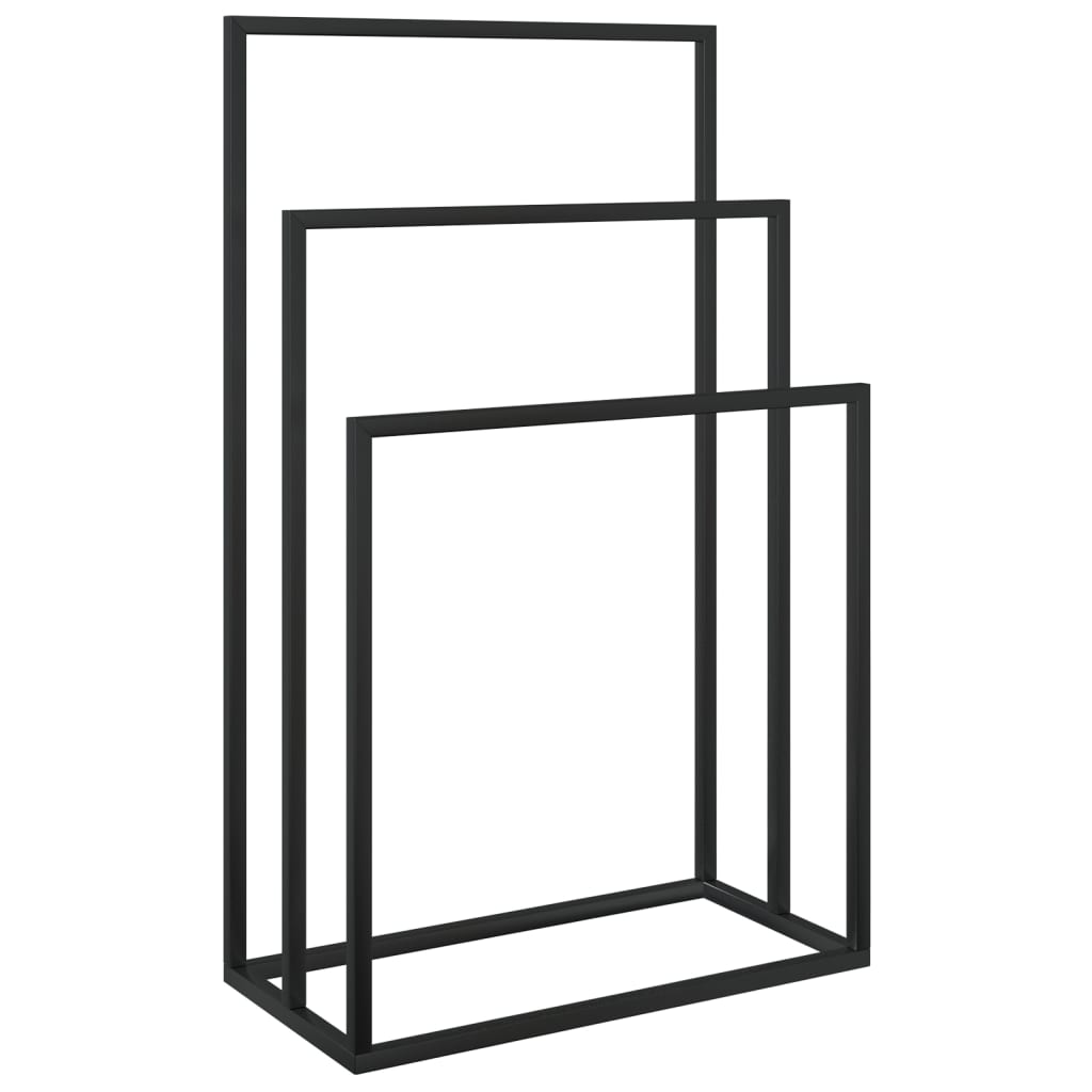 Håndklestativ svart 48x24x79 cm jern