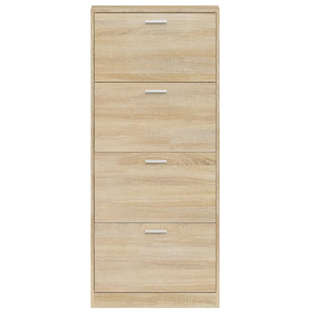 Skoskap eik 59x17x150 cm konstruert tre