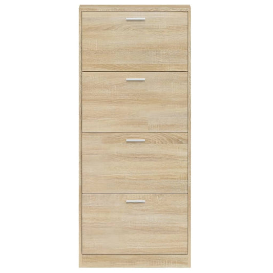 Skoskap eik 59x17x150 cm konstruert tre
