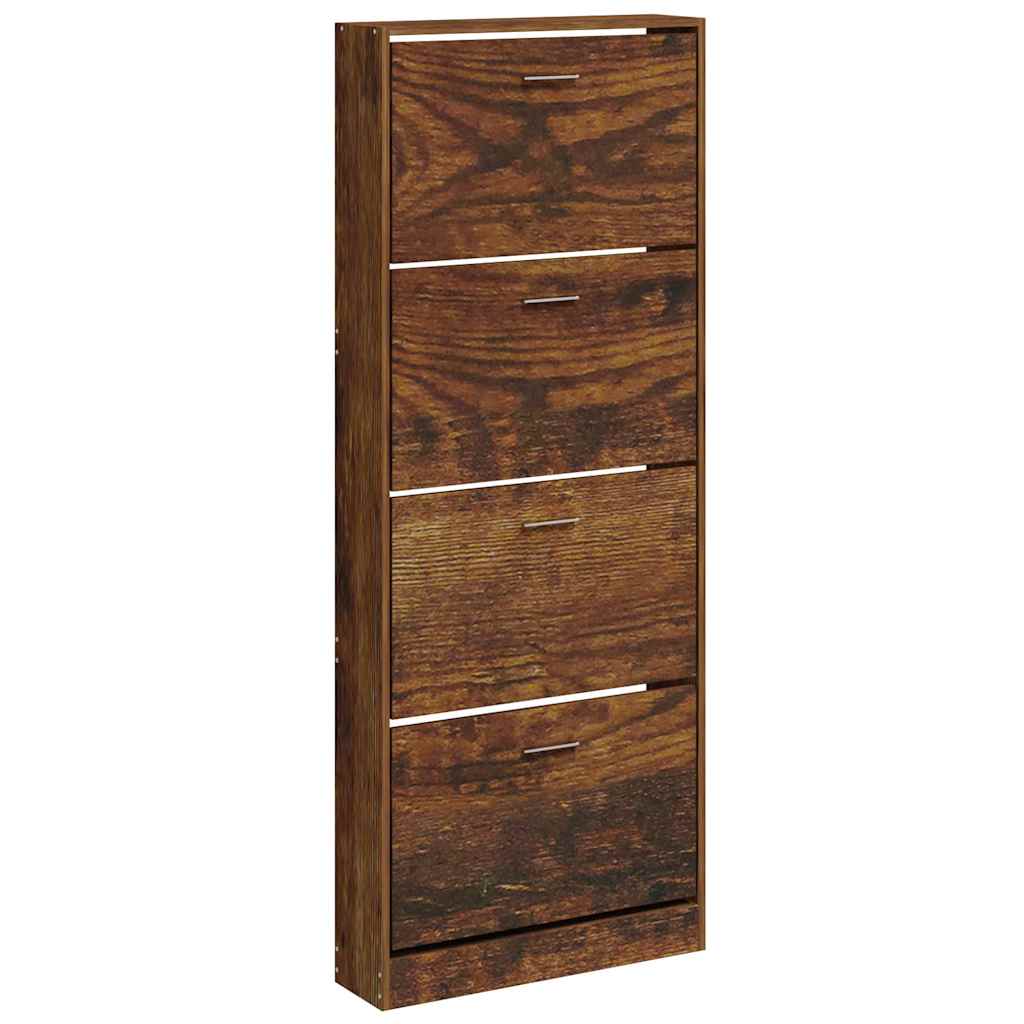 Skoskap røkt eik 59x17x150 cm konstruert tre vidaXL