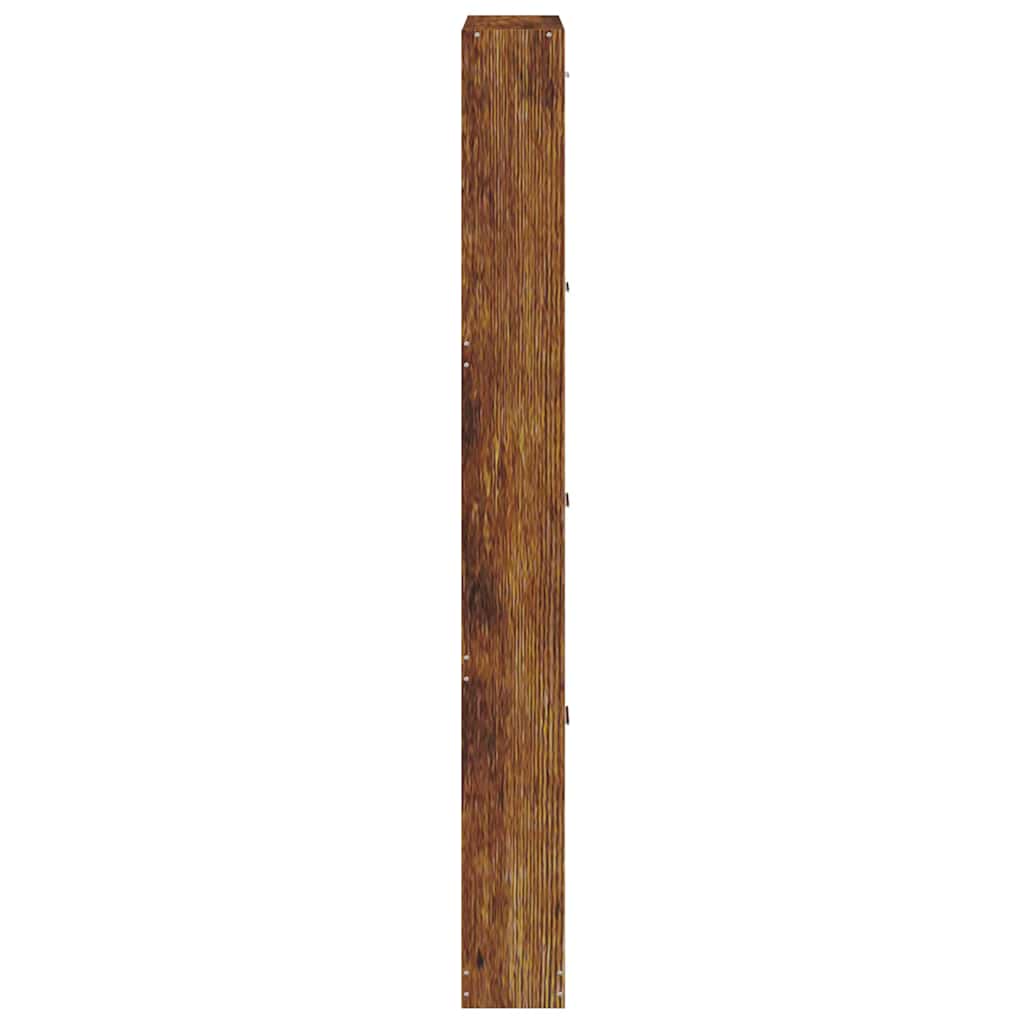 Skoskap røkt eik 59x17x150 cm konstruert tre vidaXL