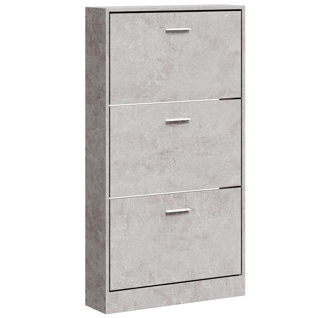 Skoskap betonggrå 59x17x108 cm konstruert tre