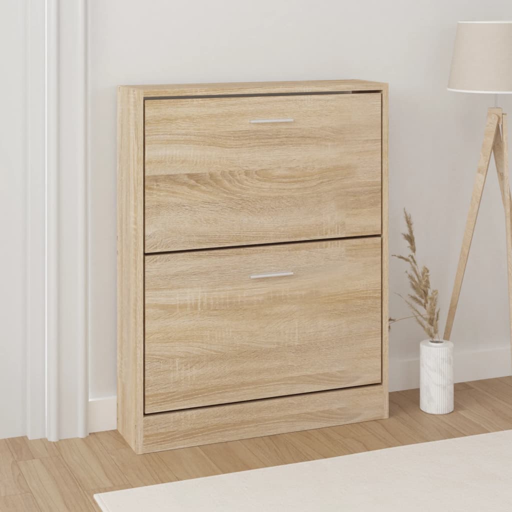Skoskap eik 59x17x81 cm konstruert tre