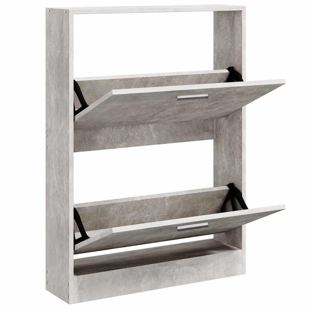 Skoskap betonggrå 59x17x81 cm konstruert tre vidaXL