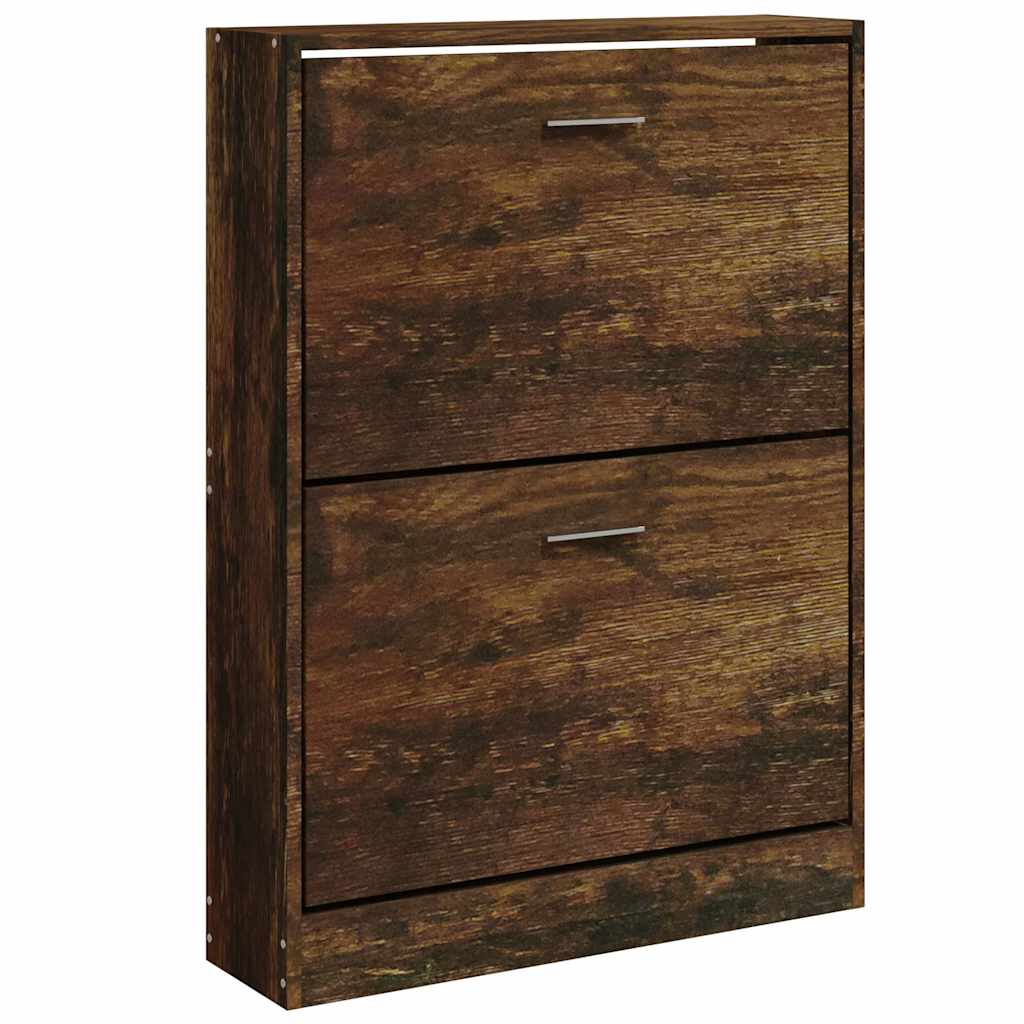 Skoskap røkt eik 59x17x81 cm konstruert tre