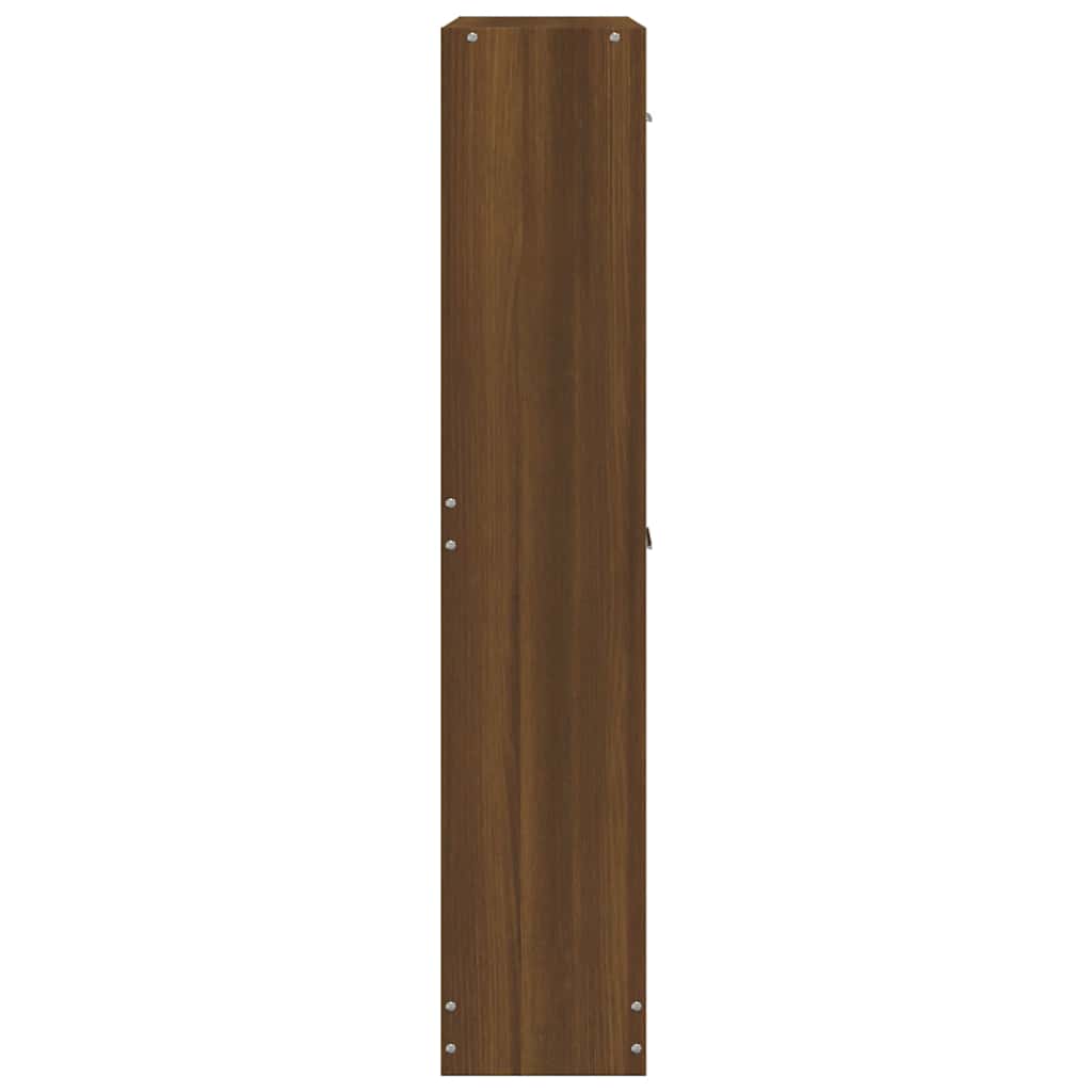Skoskap brun eik 59x17x81 cm konstruert tre