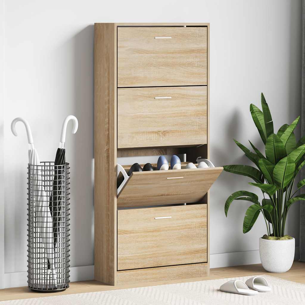 Skoskap sonoma eik 63x24x147 cm konstruert tre