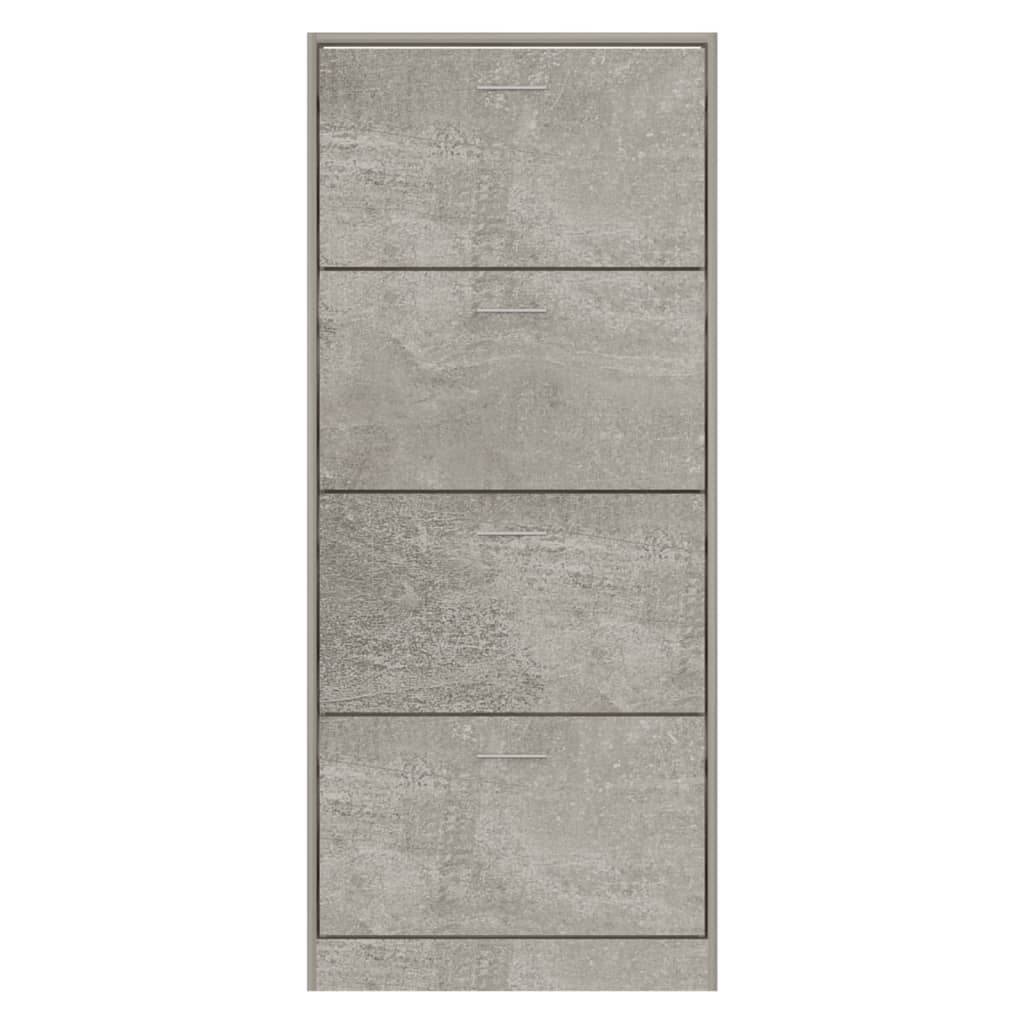Skoskap betonggrå 63x24x147 cm konstruert tre