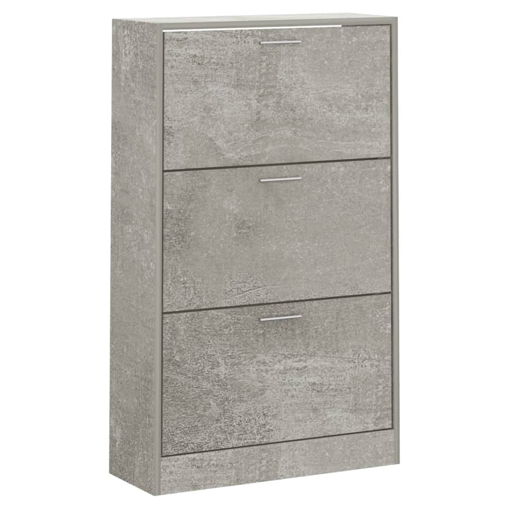 Skoskap betonggrå 63x24x103 cm konstruert tre