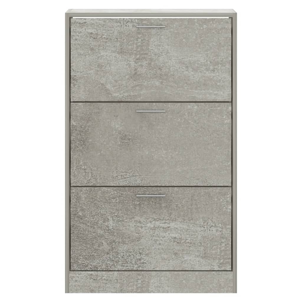 Skoskap betonggrå 63x24x103 cm konstruert tre
