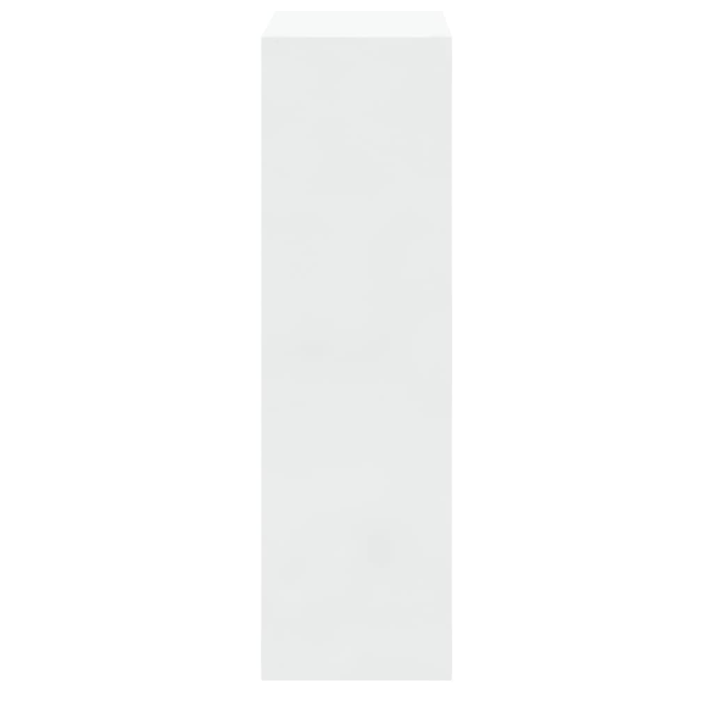 Skoskap høyglans hvit 63x24x81 cm konstruert tre