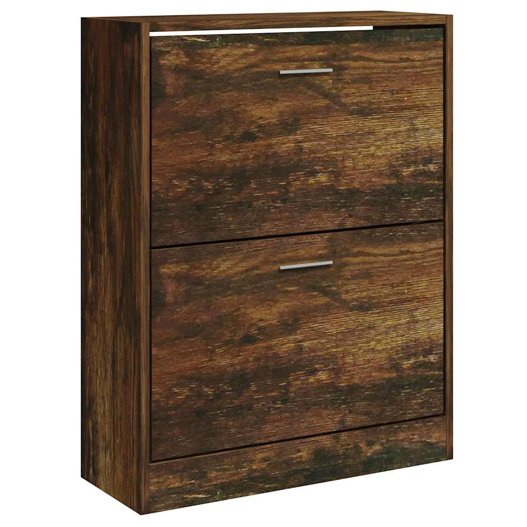 Skoskap røkt eik 63x24x81 cm konstruert tre vidaXL