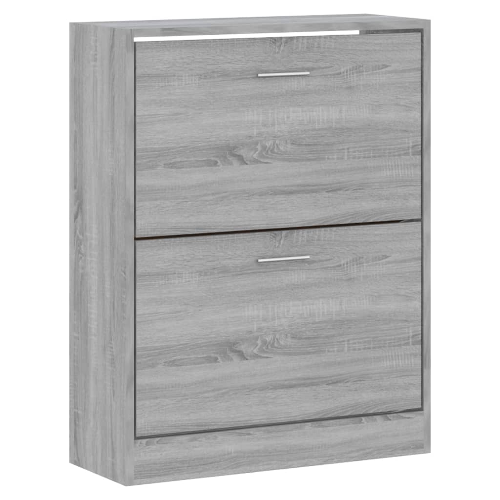 Skoskap grå sonoma 63x24x81 cm konstruert tre