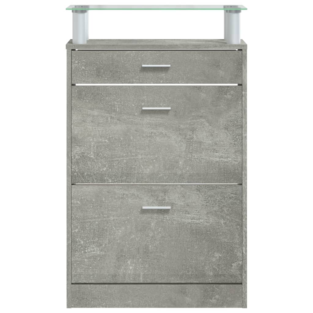 Skoskap betonggrå 63x24x104 cm konstruert tre vidaXL