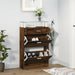 Skoskap røkt eik 63x24x104 cm konstruert tre vidaXL
