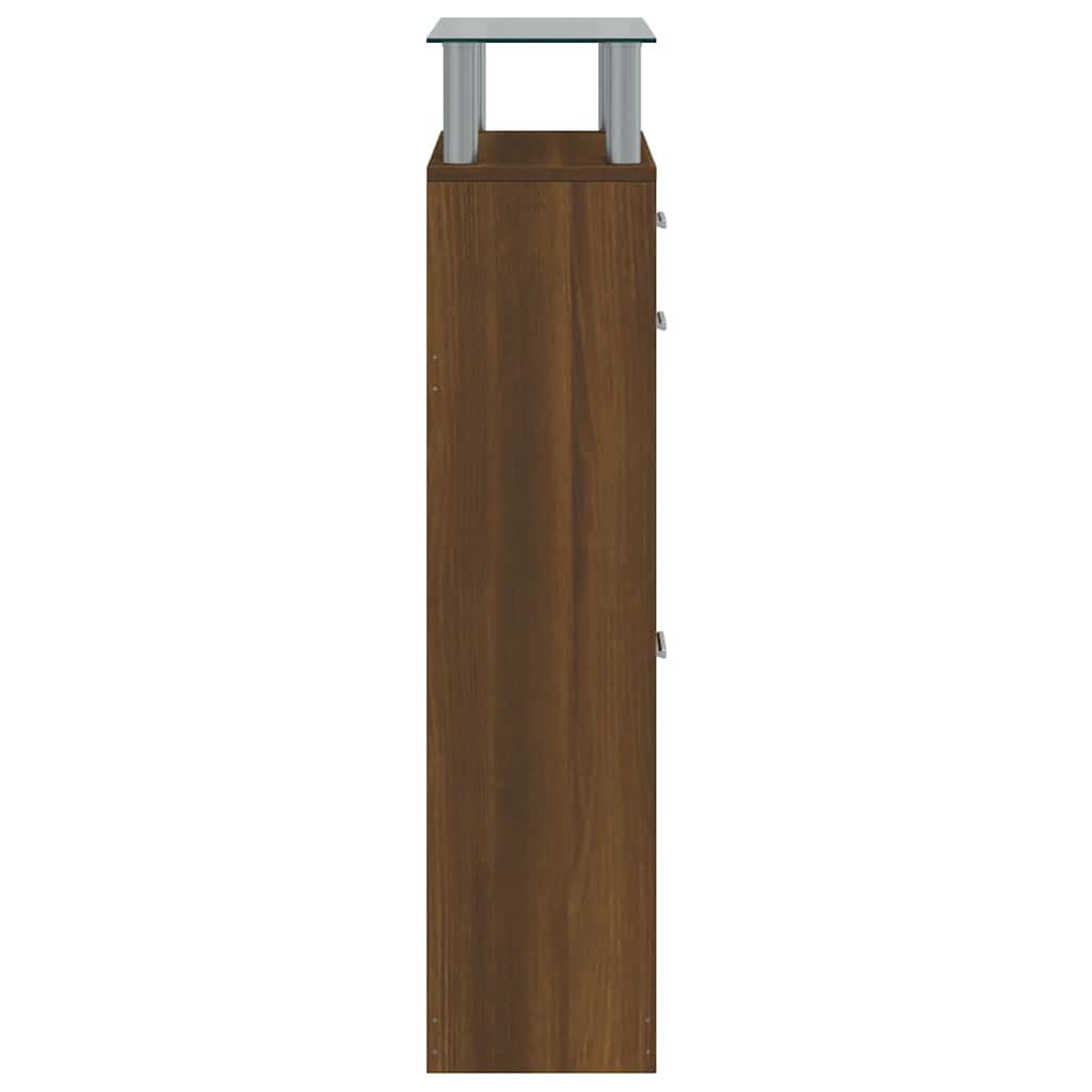 Skoskap brun eik 63x24x104 cm konstruert tre