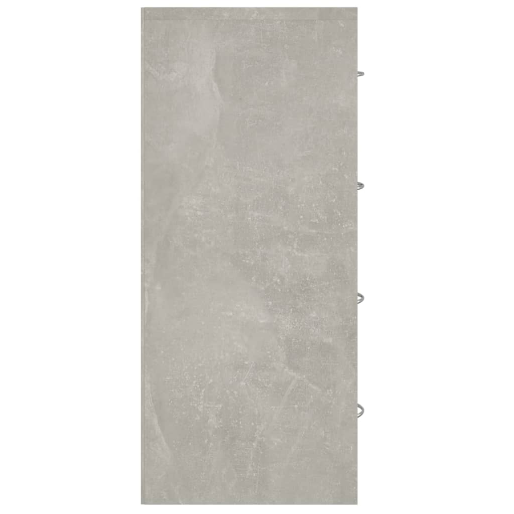 Skjenk med 4 skuffer 60x30,5x71 cm betonggrå vidaXL