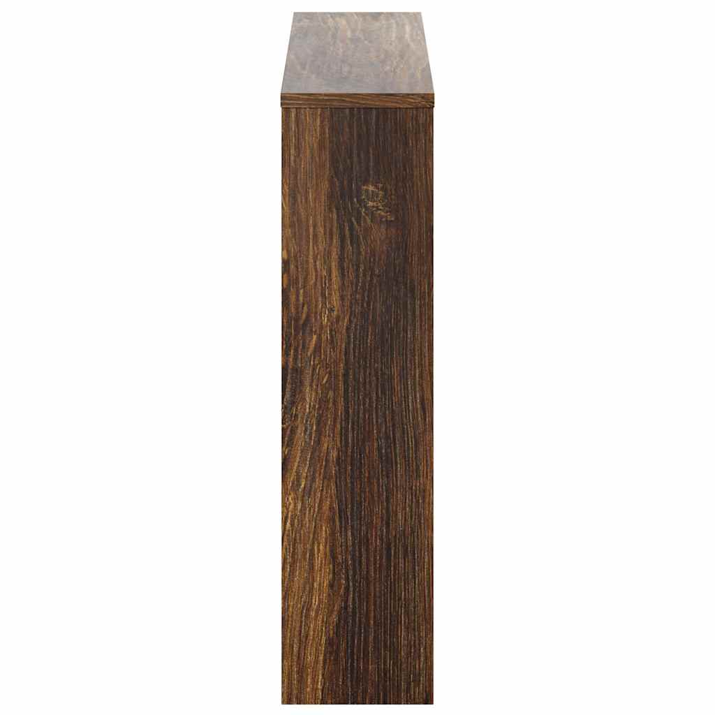 Skoskap med speil 2 lag røkt eik 63x17x67 cm