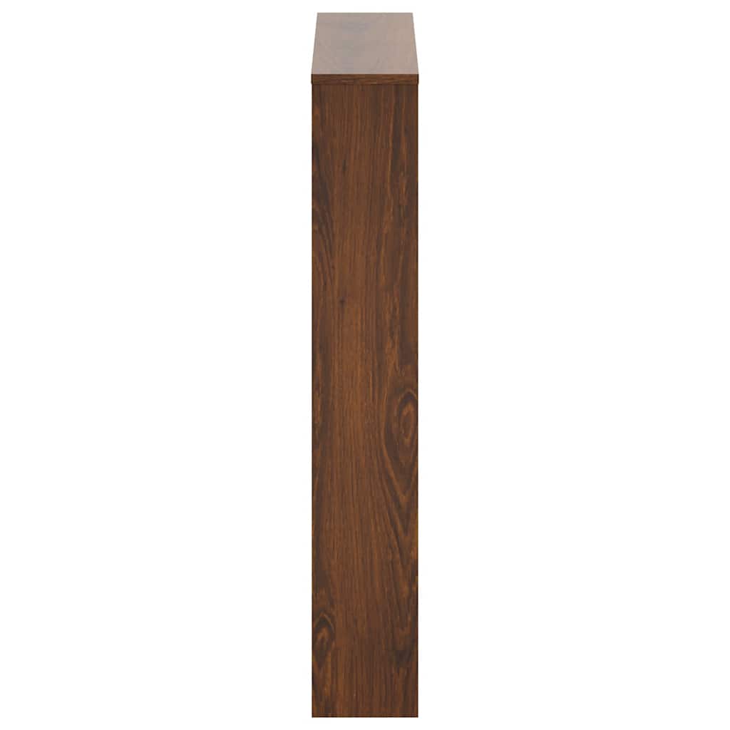 Skoskap med speil 3 lag brun eik 63x17x102,5 cm