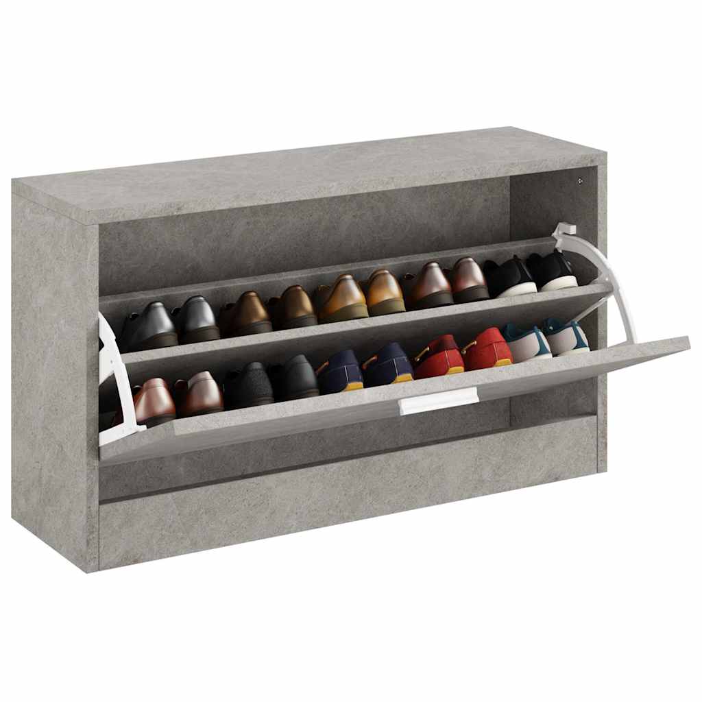 Skobenk betonggrå 80x24x45 cm konstruert tre