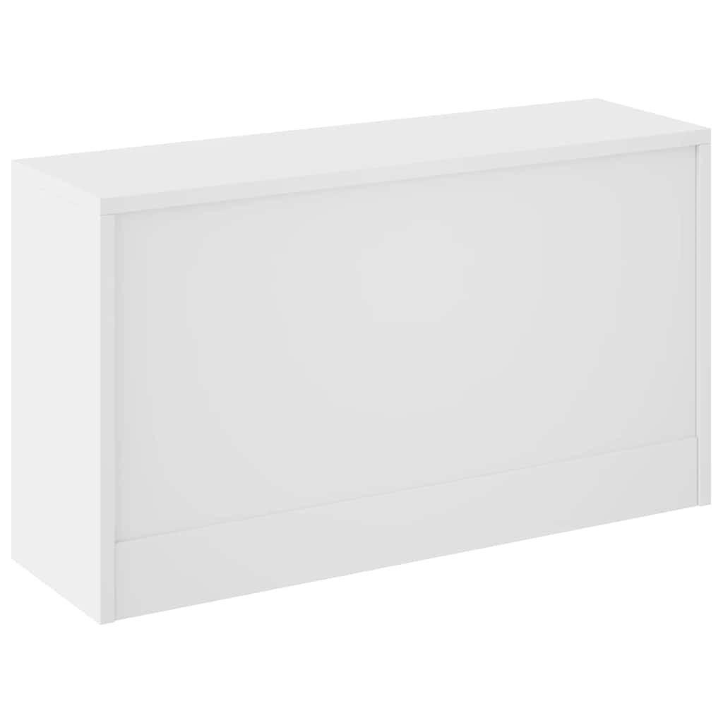 Skobenk høyglans hvit 80x24x45 cm konstruert tre