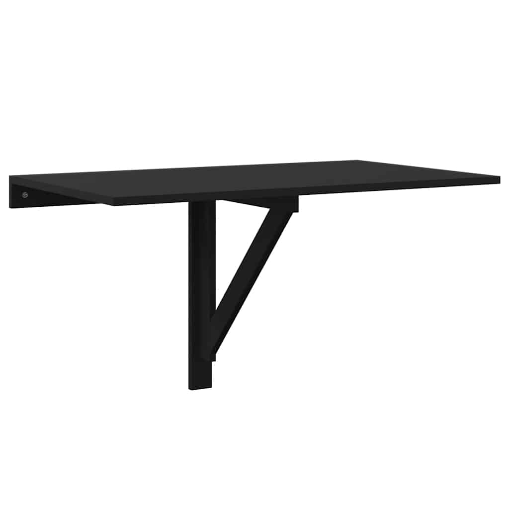 Sammenleggbart veggbord svart 100x60x56 cm konstruert tre