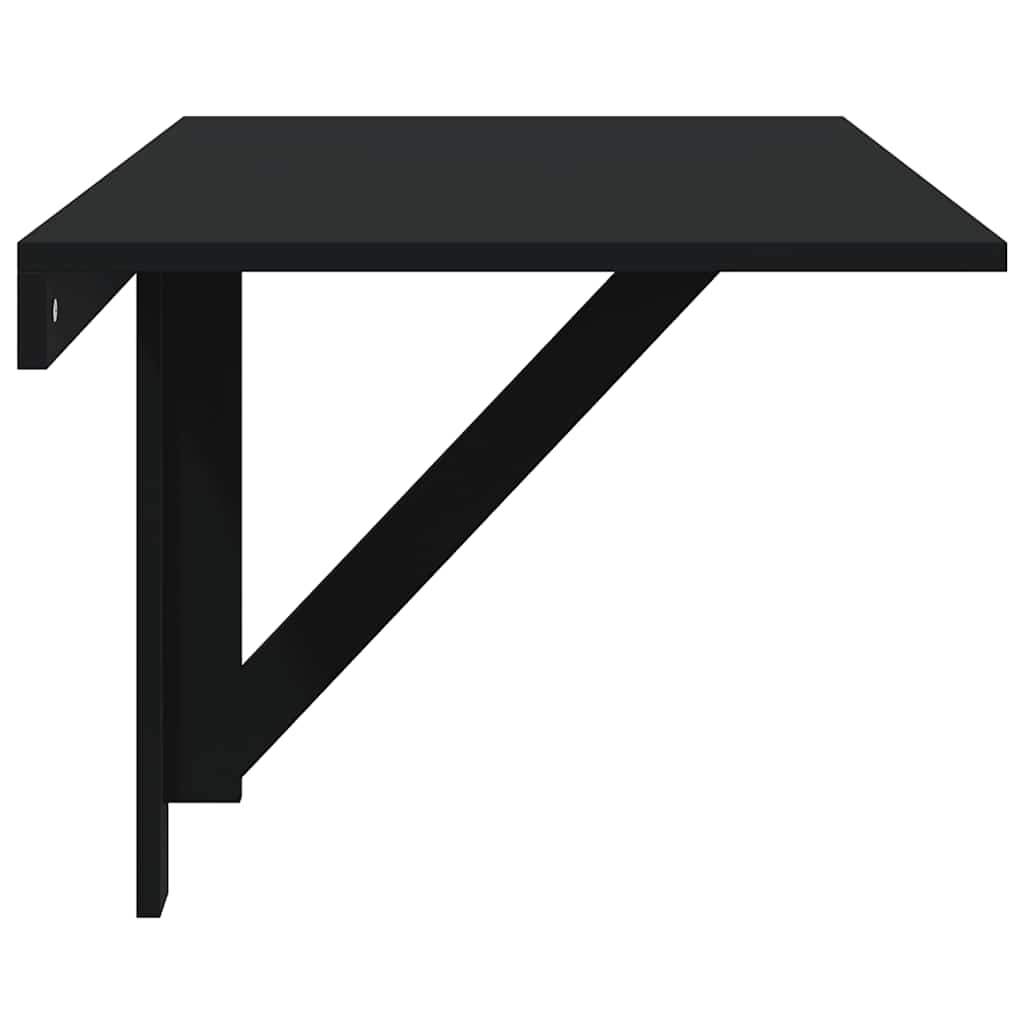 Sammenleggbart veggbord svart 100x60x56 cm konstruert tre