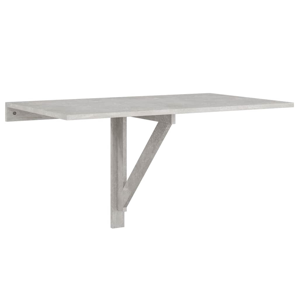Sammenleggbart veggbord betonggrå 100x60x56 cm konstruert tre