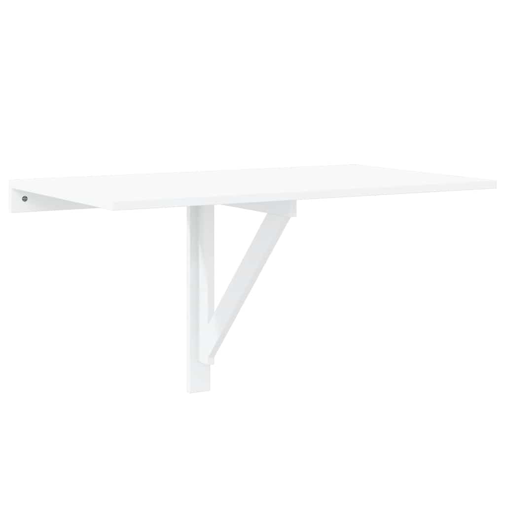 Sammenleggbart veggbord høyglans hvit100x60x56cm konstruert tre